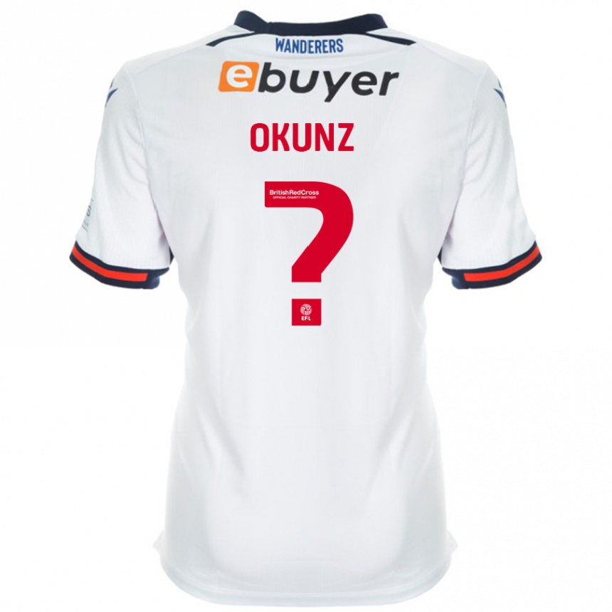 Men Football Danny Okunz #0 White Home Jersey 2024/25 T-Shirt Canada