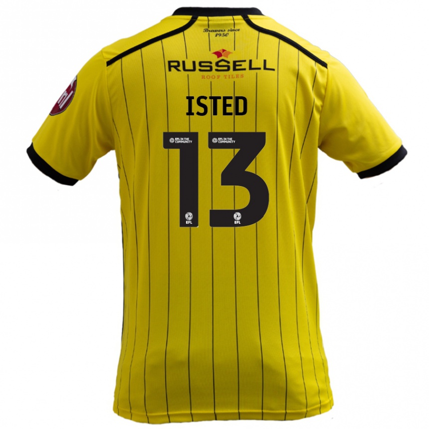 Men Football Harry Isted #13 Yellow Home Jersey 2024/25 T-Shirt Canada