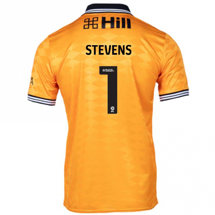 Men Football Jack Stevens #1 Orange Home Jersey 2024/25 T-Shirt Canada