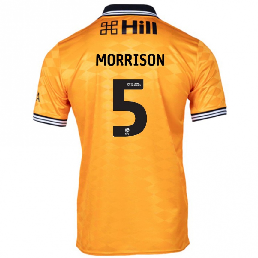 Men Football Michael Morrison #5 Orange Home Jersey 2024/25 T-Shirt Canada