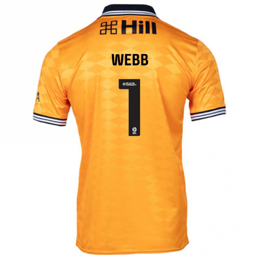 Men Football Lauren Webb #1 Orange Home Jersey 2024/25 T-Shirt Canada