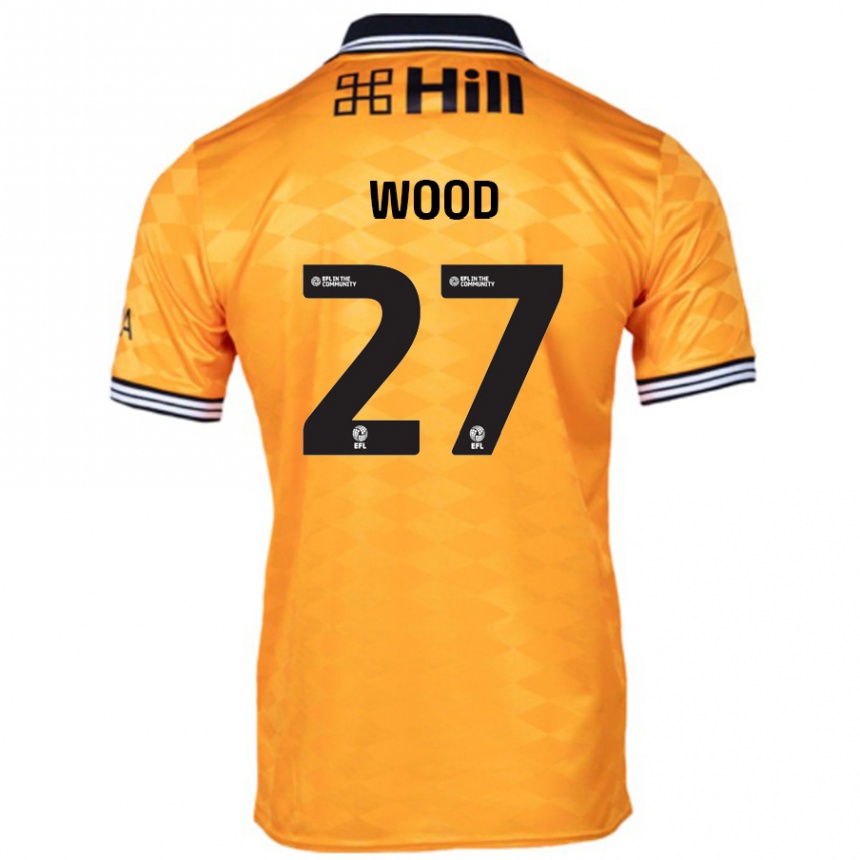 Men Football Zoe Wood #27 Orange Home Jersey 2024/25 T-Shirt Canada