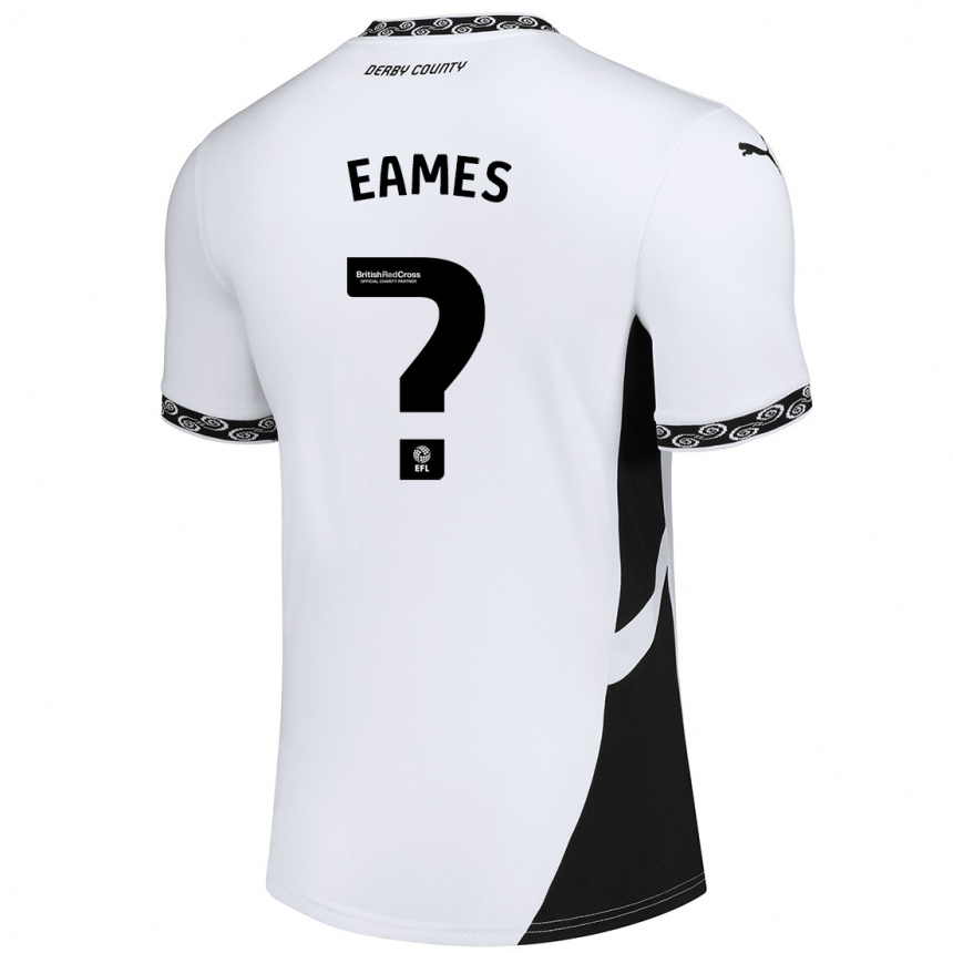 Men Football Owen Eames #0 White Black Home Jersey 2024/25 T-Shirt Canada