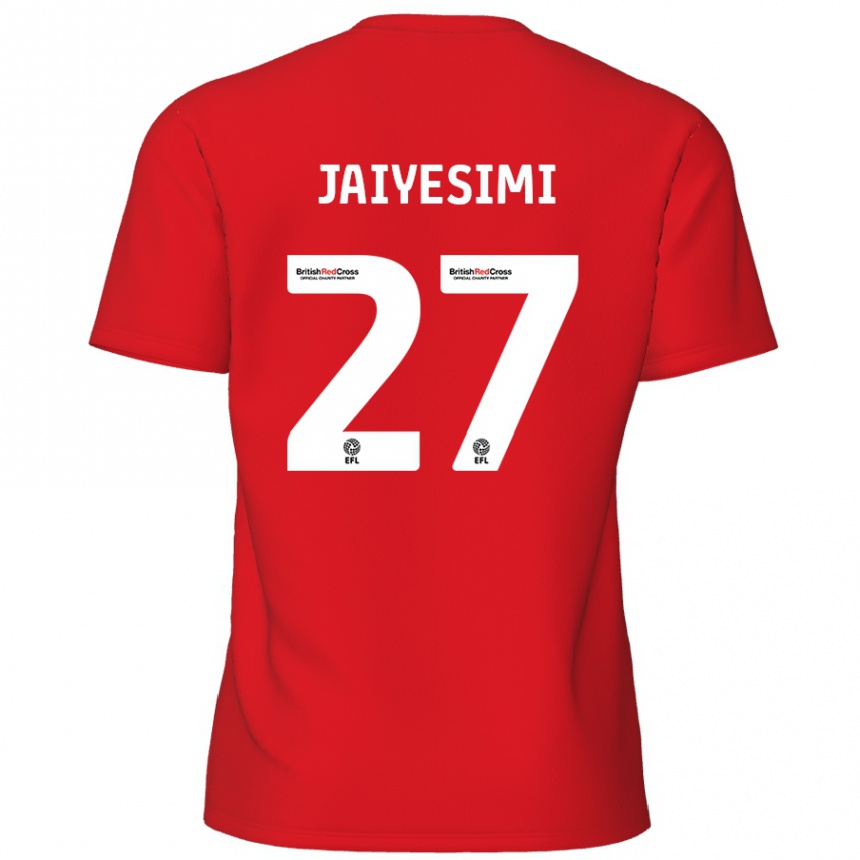 Men Football Diallang Jaiyesimi #27 Red Home Jersey 2024/25 T-Shirt Canada