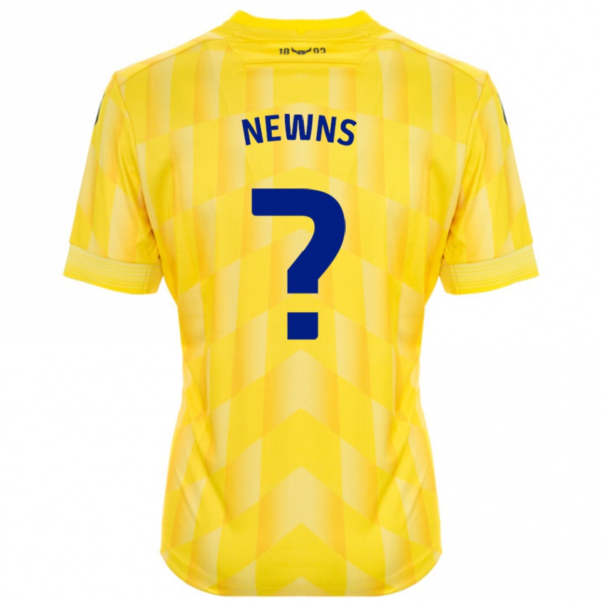 Men Football Issy Newns #0 Yellow Home Jersey 2024/25 T-Shirt Canada