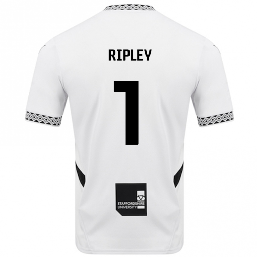 Men Football Connor Ripley #1 White Home Jersey 2024/25 T-Shirt Canada