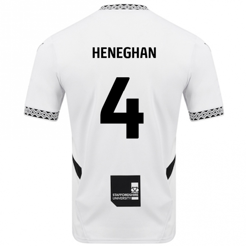 Men Football Ben Heneghan #4 White Home Jersey 2024/25 T-Shirt Canada