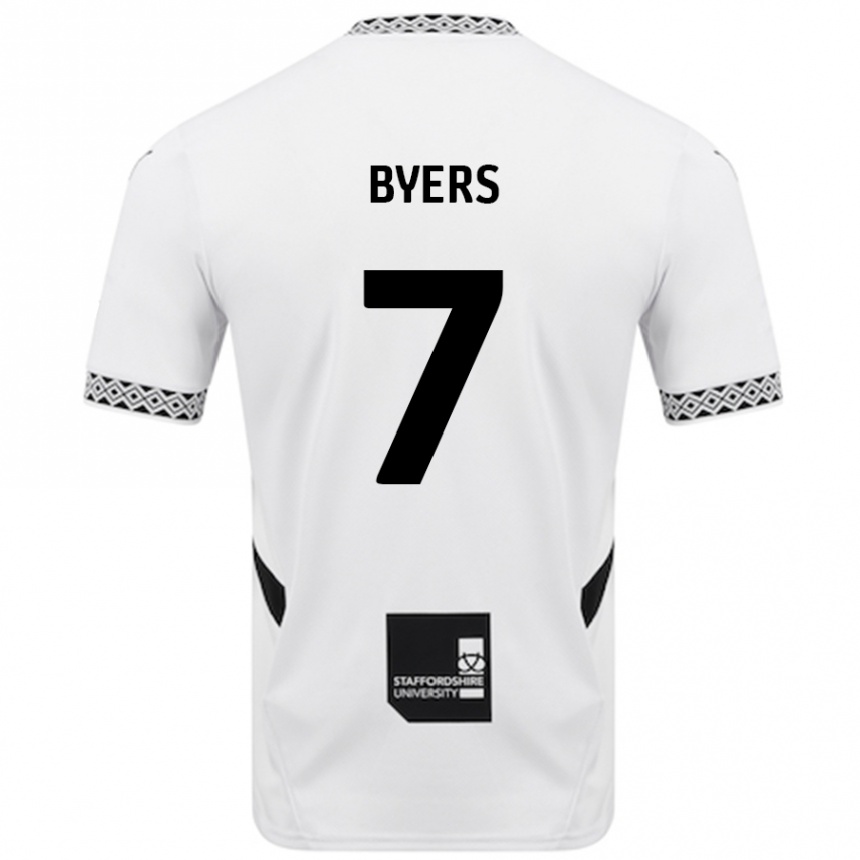 Men Football George Byers #7 White Home Jersey 2024/25 T-Shirt Canada