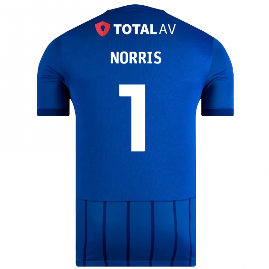 Men Football Will Norris #1 Blue Home Jersey 2024/25 T-Shirt Canada