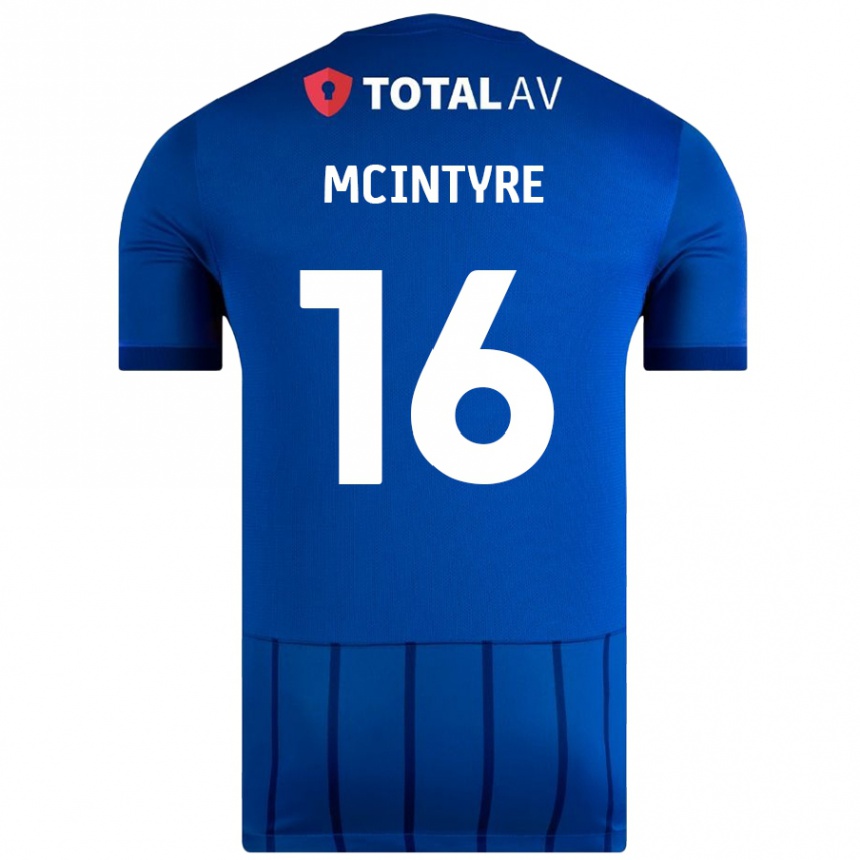 Men Football Tom Mcintyre #16 Blue Home Jersey 2024/25 T-Shirt Canada