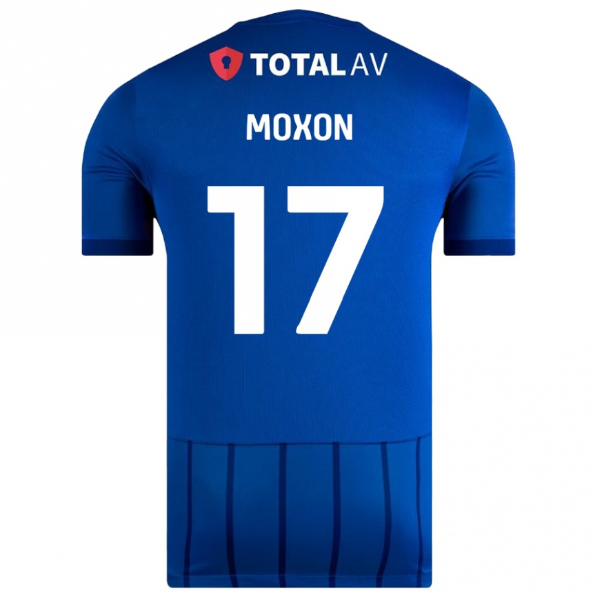 Men Football Owen Moxon #17 Blue Home Jersey 2024/25 T-Shirt Canada