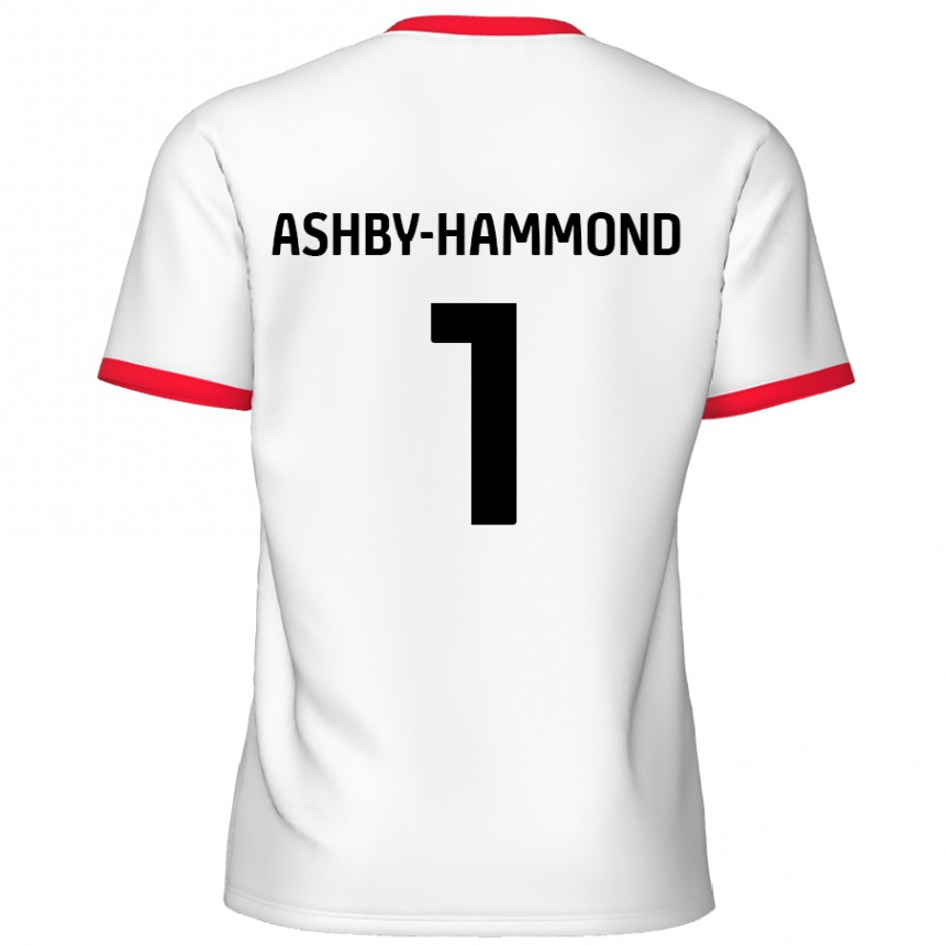 Men Football Taye Ashby-Hammond #1 White Red Home Jersey 2024/25 T-Shirt Canada