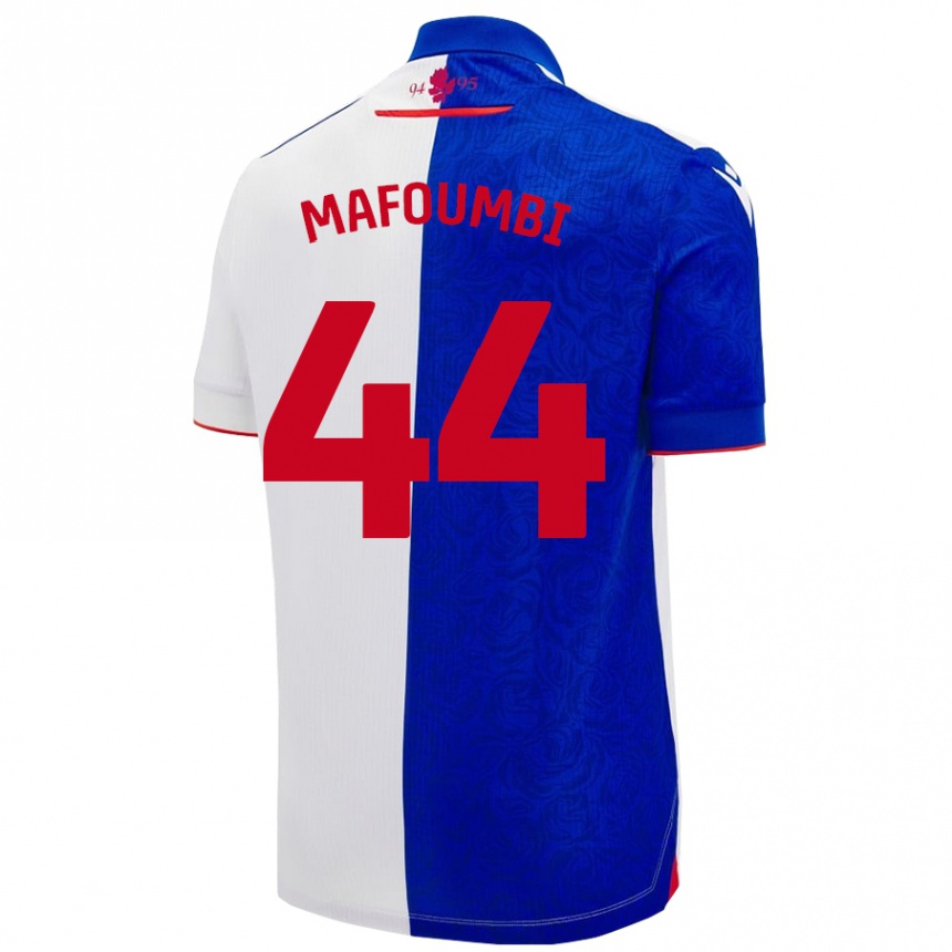 Men Football Exaucé Mafoumbi #44 Sky Blue White Home Jersey 2024/25 T-Shirt Canada