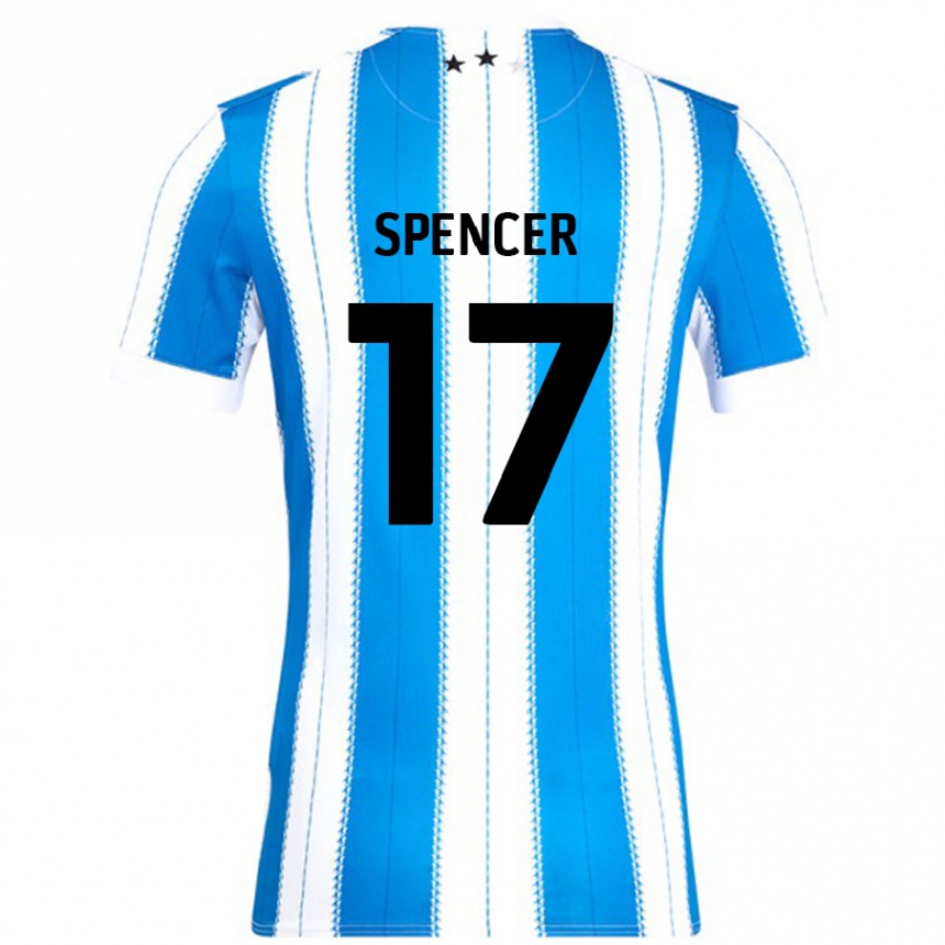 Men Football Brodie Spencer #17 Blue White Home Jersey 2024/25 T-Shirt Canada