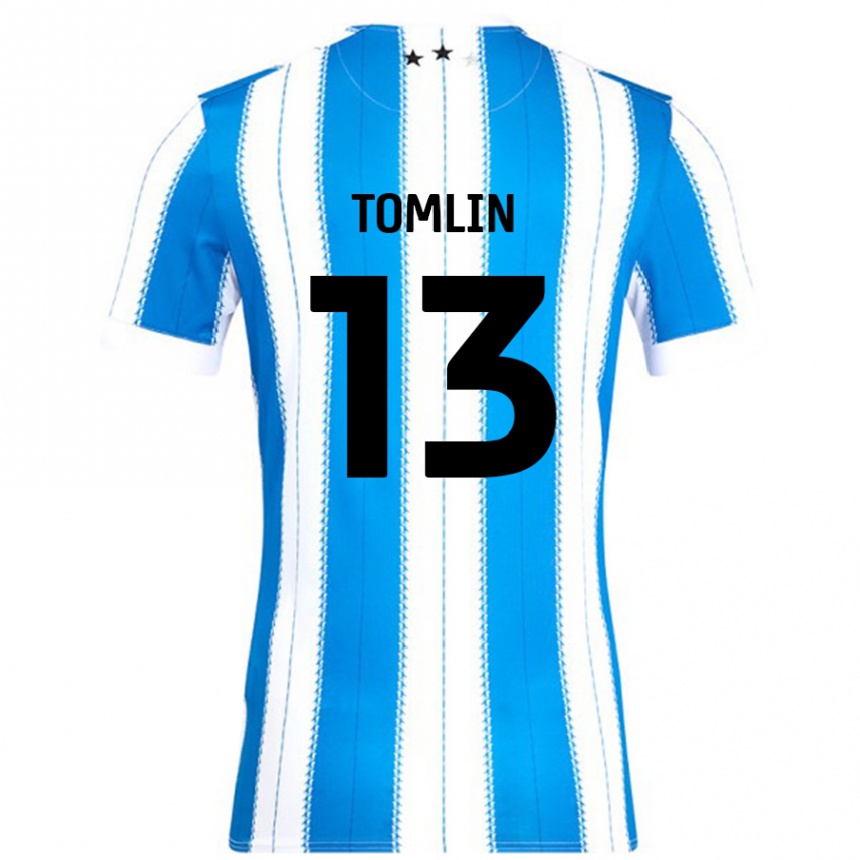 Homme Football Maillot Phoebe Tomlin #13 Bleu Blanc Tenues Domicile 2024/25 Canada