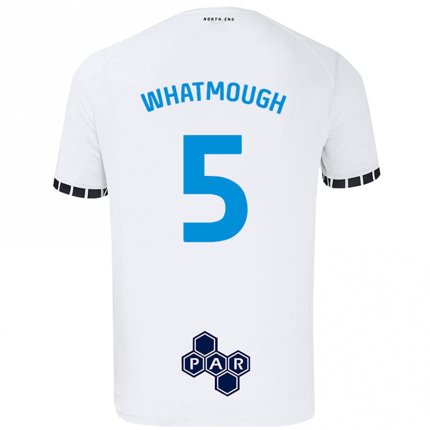 Men Football Jack Whatmough #5 White Home Jersey 2024/25 T-Shirt Canada