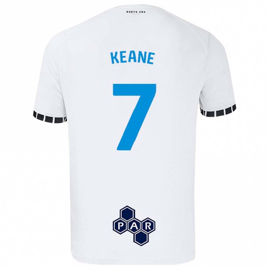 Men Football Will Keane #7 White Home Jersey 2024/25 T-Shirt Canada