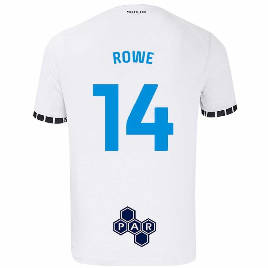 Men Football Sasha Rowe #14 White Home Jersey 2024/25 T-Shirt Canada