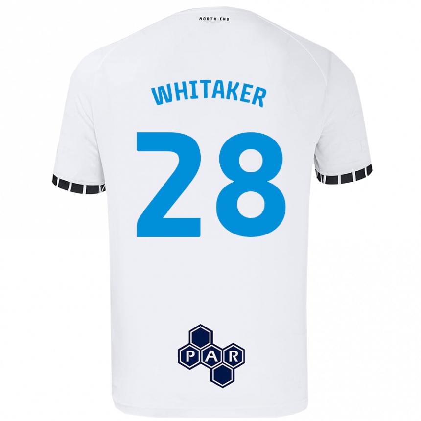 Men Football Eve Whitaker #28 White Home Jersey 2024/25 T-Shirt Canada