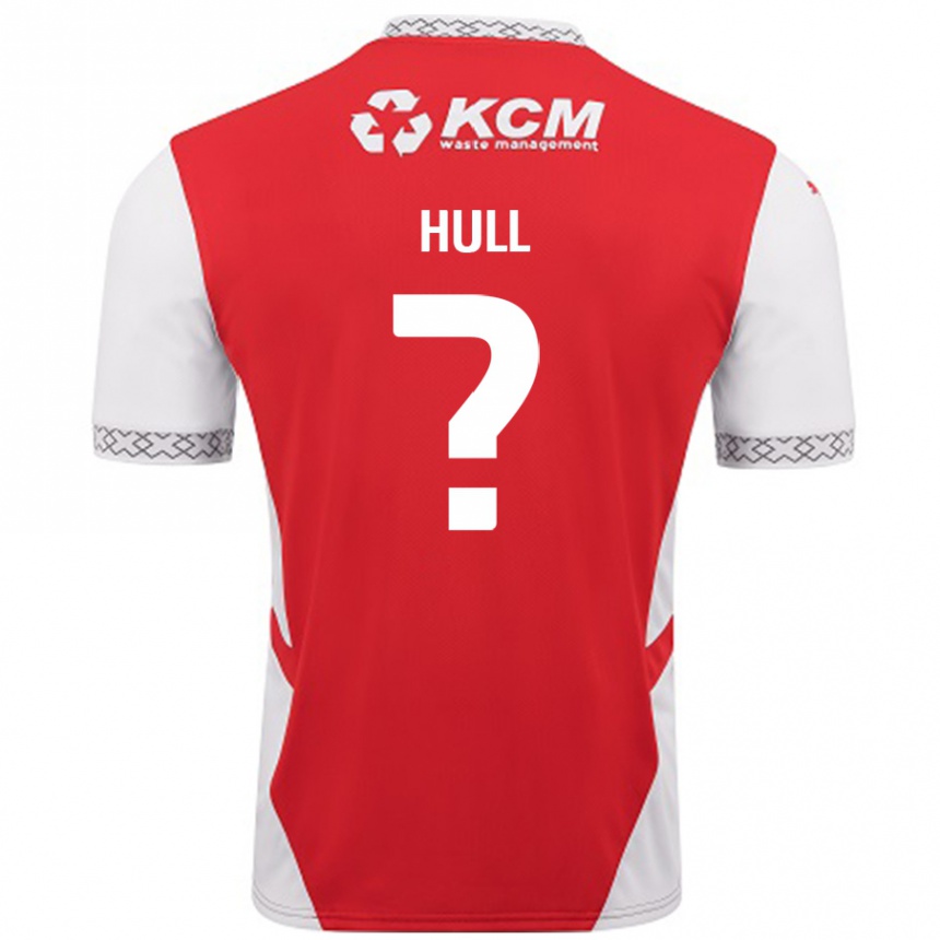 Men Football Jake Hull #0 Red White Home Jersey 2024/25 T-Shirt Canada