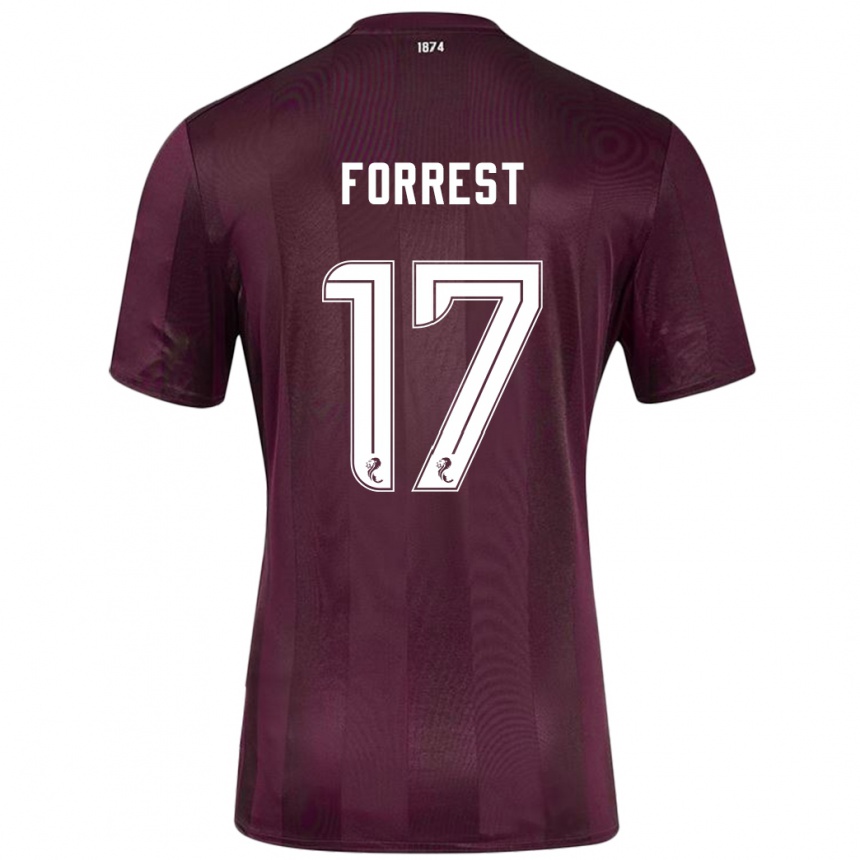 Men Football Alan Forrest #17 Burgundy Home Jersey 2024/25 T-Shirt Canada