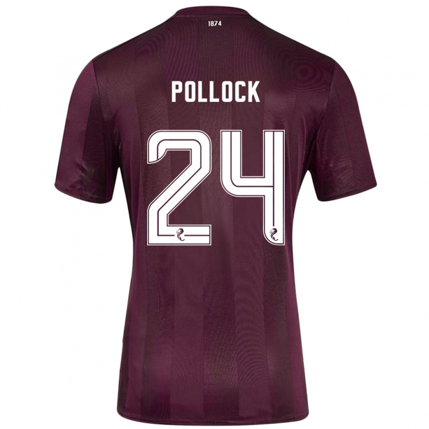 Men Football Finlay Pollock #24 Burgundy Home Jersey 2024/25 T-Shirt Canada