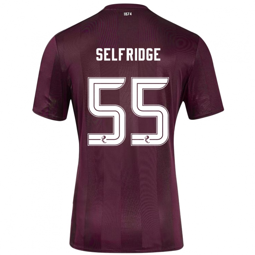 Men Football Louis Selfridge #55 Burgundy Home Jersey 2024/25 T-Shirt Canada