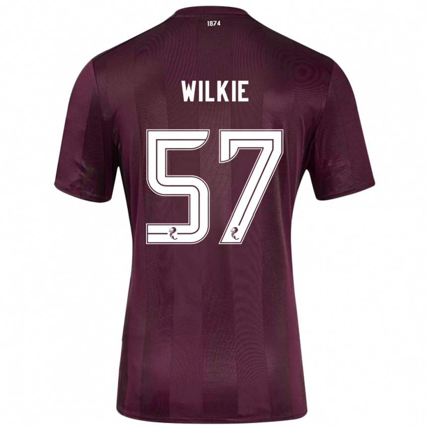 Men Football Coupar Wilkie #57 Burgundy Home Jersey 2024/25 T-Shirt Canada