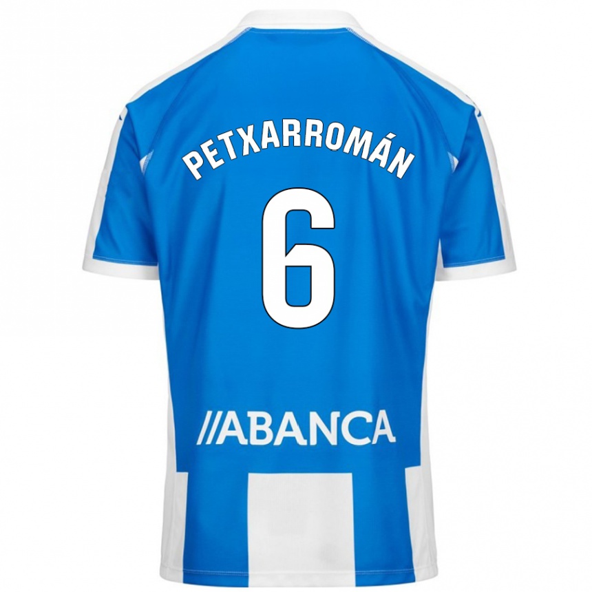 Men Football Álex Petxa #6 Blue White Home Jersey 2024/25 T-Shirt Canada