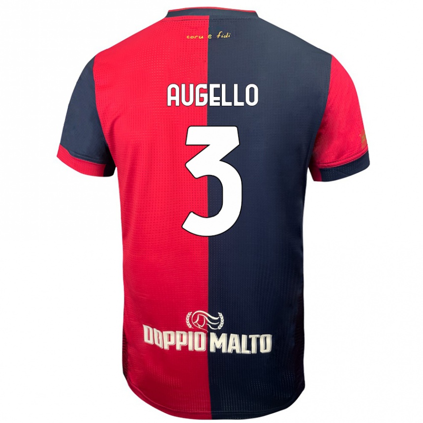 Men Football Tommaso Augello #3 Red Darker Blue Home Jersey 2024/25 T-Shirt Canada