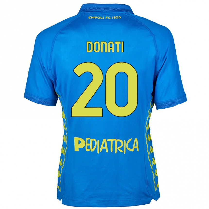 Men Football Francesco Donati #20 Blue Home Jersey 2024/25 T-Shirt Canada