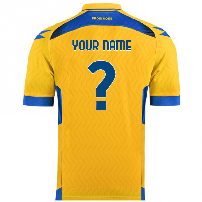 Homme Football Maillot Votre Nom #0 Jaune Tenues Domicile 2024/25 Canada