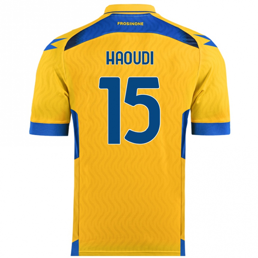 Men Football Hamza Haoudi #15 Yellow Home Jersey 2024/25 T-Shirt Canada