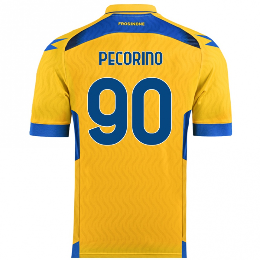 Homme Football Maillot Emanuele Pecorino #90 Jaune Tenues Domicile 2024/25 Canada