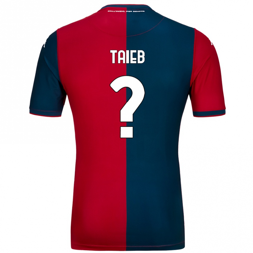 Homme Football Maillot Chad Taieb #0 Rouge Bleu Foncé Tenues Domicile 2024/25 Canada