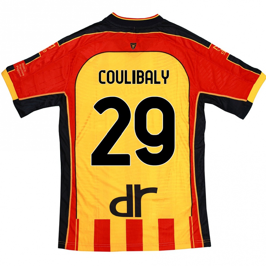 Men Football Lassana Coulibaly #29 Yellow Red Home Jersey 2024/25 T-Shirt Canada