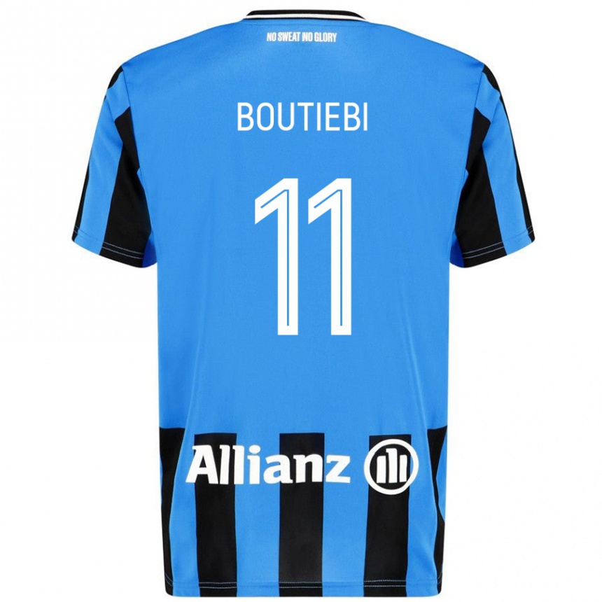 Homme Football Maillot Rania Boutiebi #11 Bleu Ciel Noir Tenues Domicile 2024/25 Canada