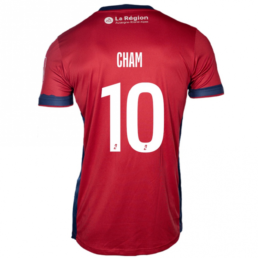 Men Football Muhammed Cham #10 Light Burgundy Home Jersey 2024/25 T-Shirt Canada