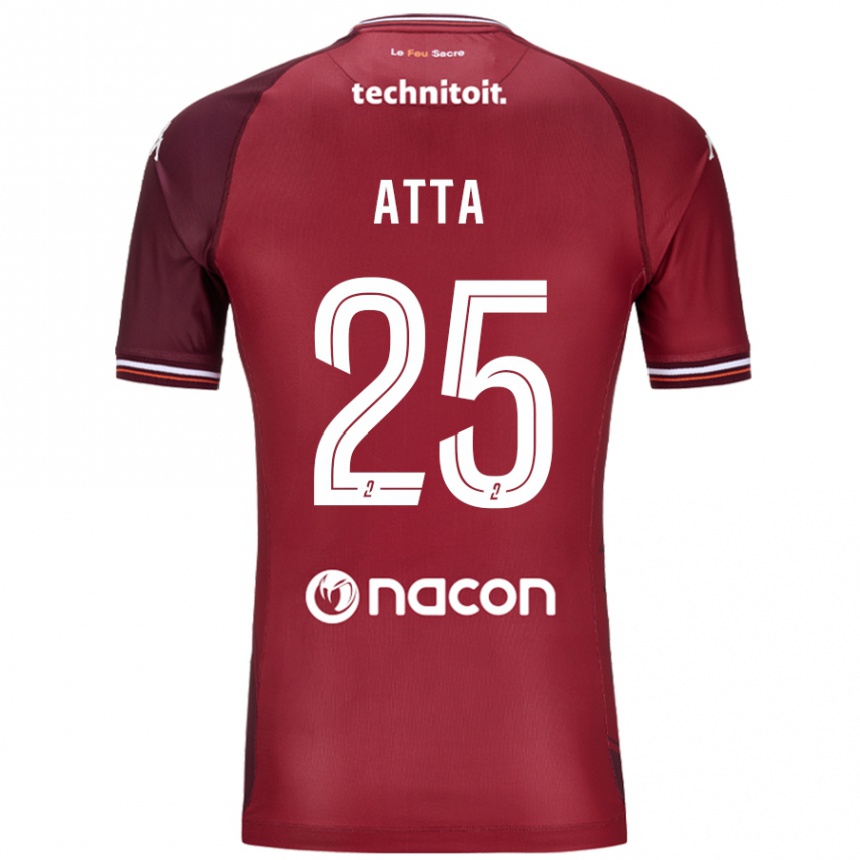 Men Football Arthur Atta #25 Red Granata Home Jersey 2024/25 T-Shirt Canada