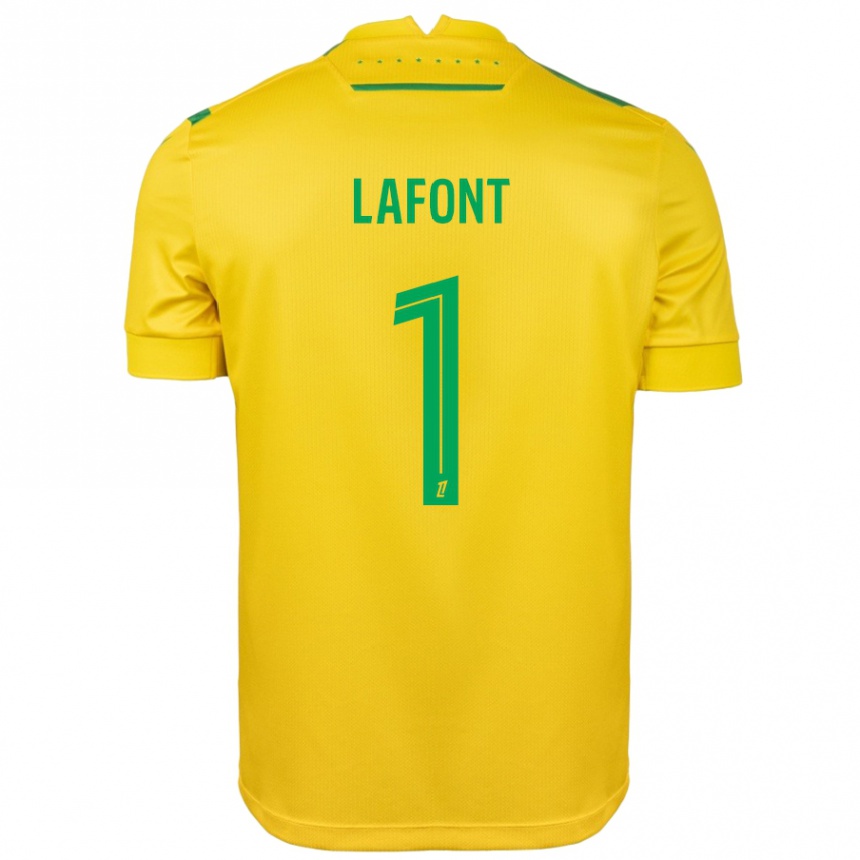 Men Football Alban Lafont #1 Yellow Green Home Jersey 2024/25 T-Shirt Canada