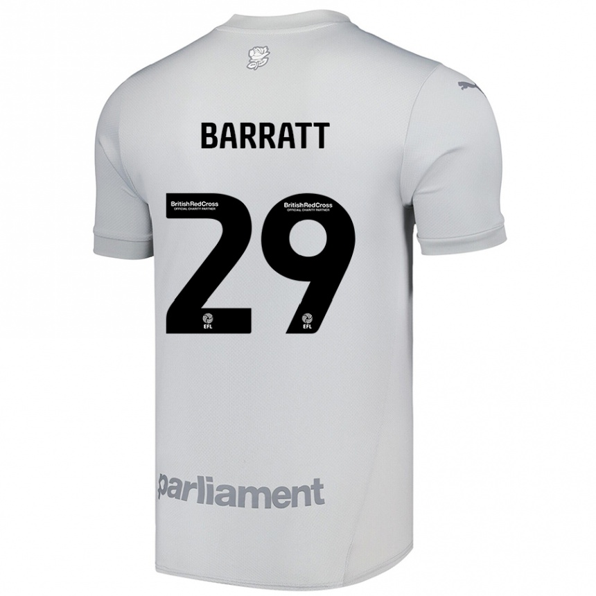 Men Football Connor Barratt #29 Silver Gray Away Jersey 2024/25 T-Shirt Canada