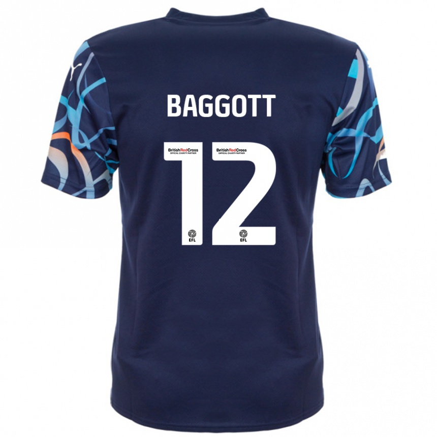 Men Football Elkan Baggott #12 Navy Blue Away Jersey 2024/25 T-Shirt Canada