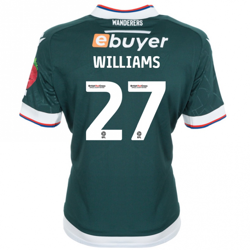 Men Football Randell Williams #27 Dark Green Away Jersey 2024/25 T-Shirt Canada