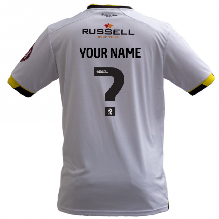 Men Football Your Name #0 White Away Jersey 2024/25 T-Shirt Canada