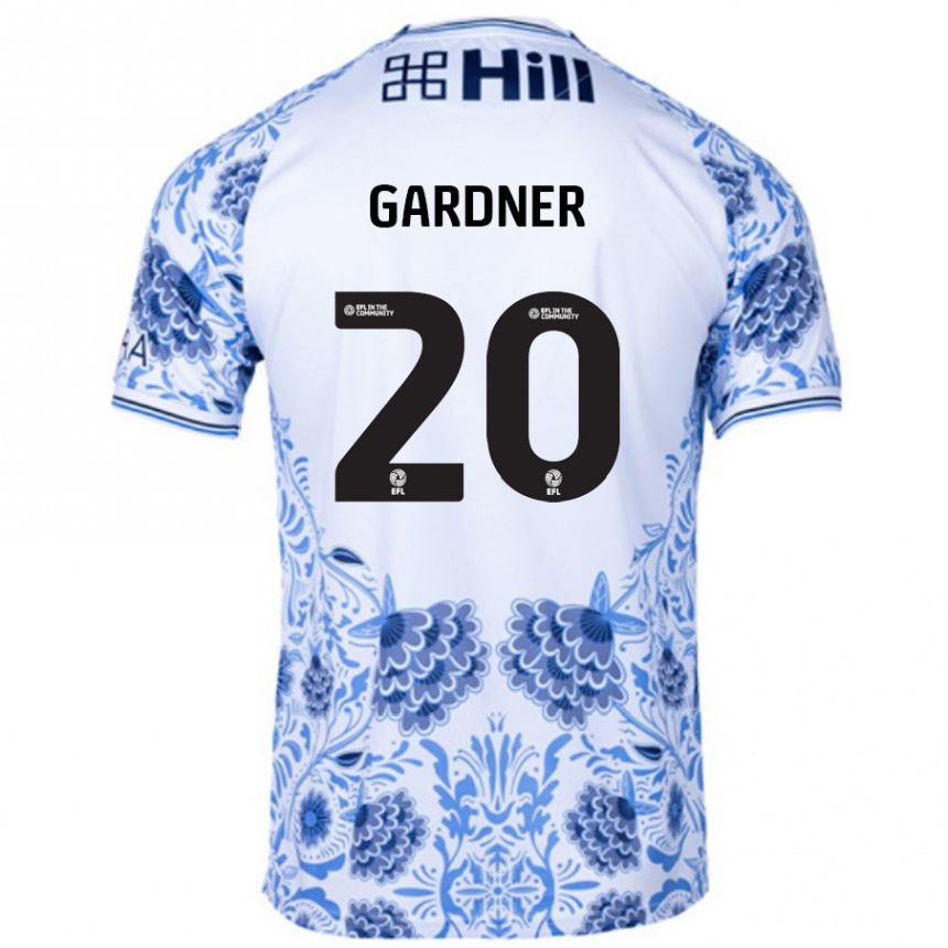 Homme Football Maillot Gary Gardner #20 Blanc Bleu Tenues Extérieur 2024/25 Canada