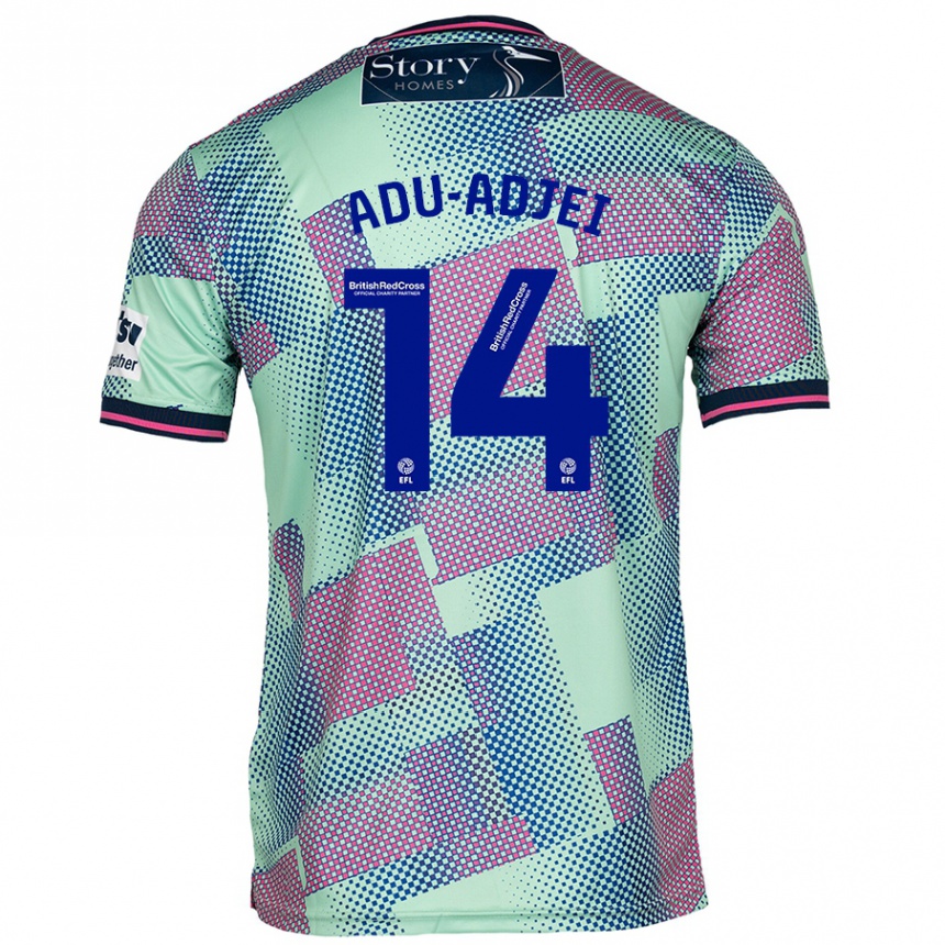 Men Football Daniel Adu-Adjei #14 Green Away Jersey 2024/25 T-Shirt Canada