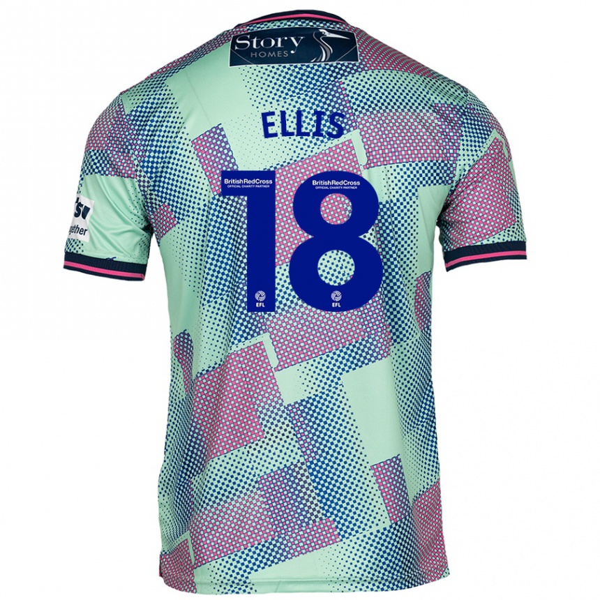 Men Football Jack Ellis #18 Green Away Jersey 2024/25 T-Shirt Canada