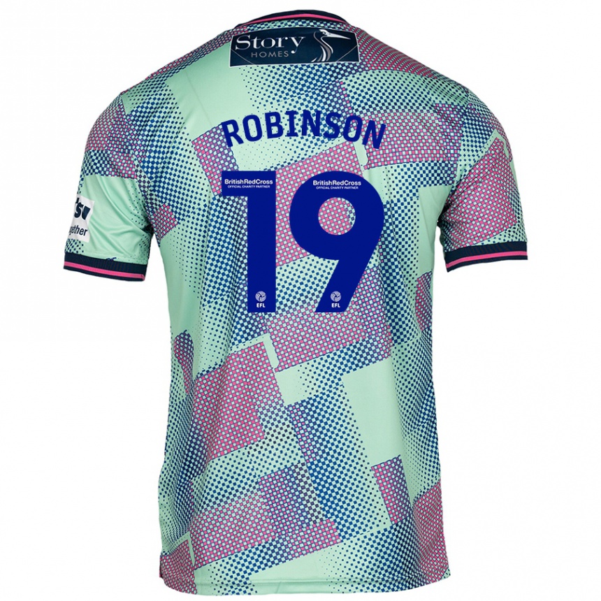 Men Football Jack Robinson #19 Green Away Jersey 2024/25 T-Shirt Canada