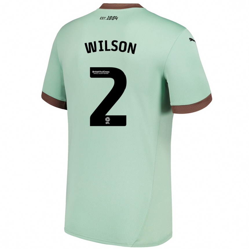 Men Football Kane Wilson #2 Pale Green Away Jersey 2024/25 T-Shirt Canada