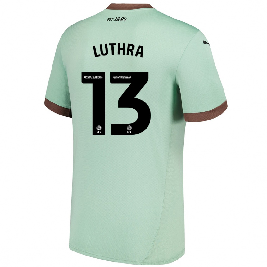 Men Football Rohan Luthra #13 Pale Green Away Jersey 2024/25 T-Shirt Canada